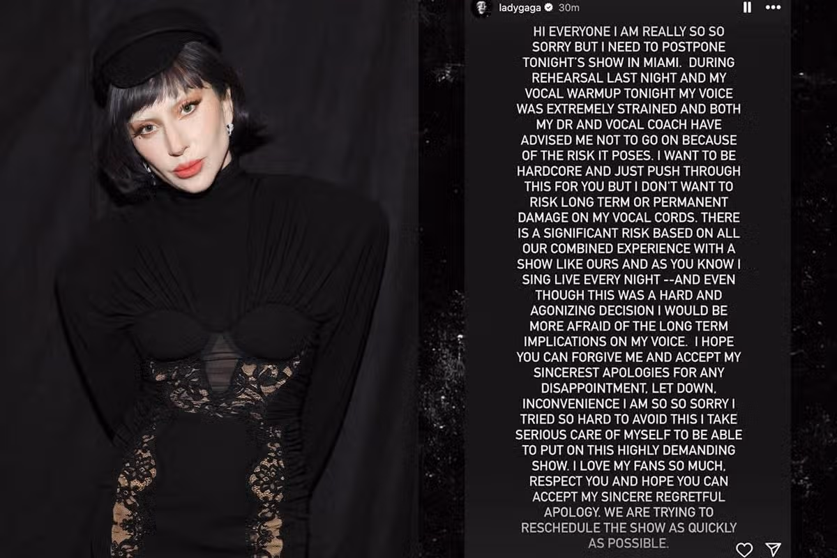 Penonton Kecewa, Lady Gaga Batalkan Konser Miami Mendadak