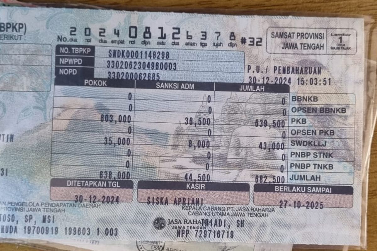 Rincian Lengkap Pajak Kendaraan Bermotor